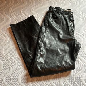 Vintage Black Leather Pants by Maxima Size Tag 10